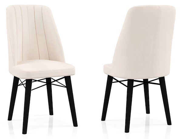 Scaun Babyface Madrid Crema Picioare Negru