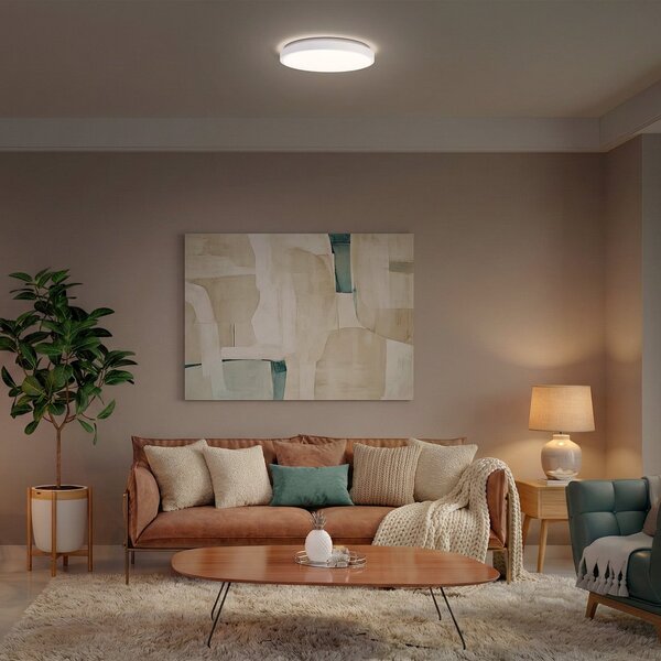 OSRAM Plafonieră LED ORBIS LONDON, albă, Ø 40 cm, metal, Alb, Camera de zi / sufragerie, Metal, Modern