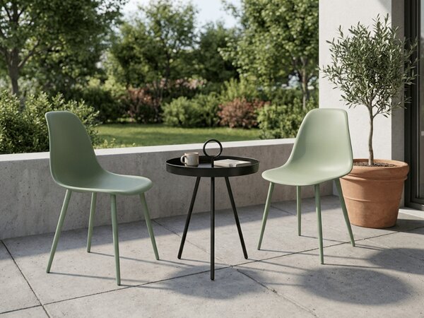 Set de gradina OSAKA SIRVON - 2 scaune si masa rotunda, verde deschis
