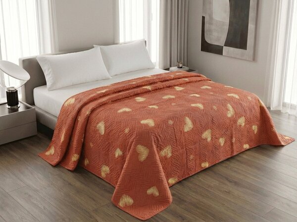Cuvertura de pat ORANGE HEART, roz Dimensiune: 170 x 210 cm