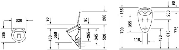 Duravit Starck 1 pisoar 0835320000