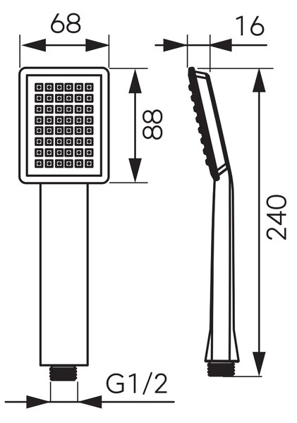 Ferro Sinus duș de mână crom S170-B