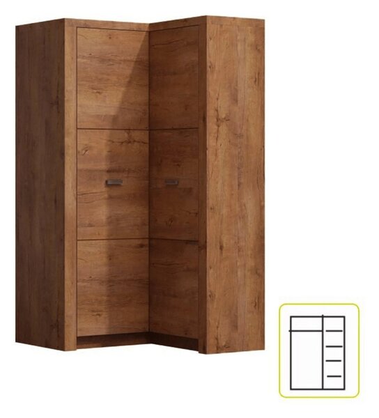 Dulap INFINITY I-14, frasin deschis, PAL melaminat, cu 2 usi, 106x58x1