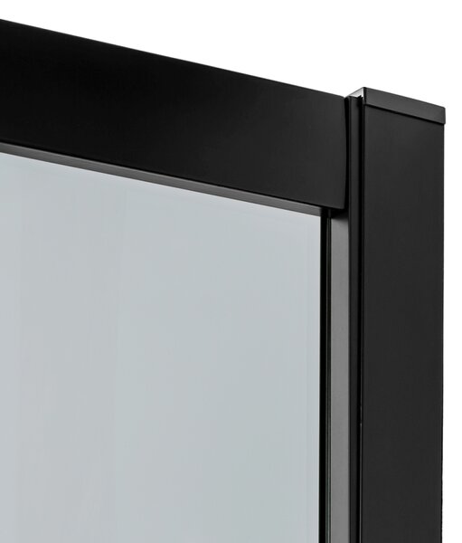 New Trendy New Varia Black cabină de duș 80x80 cm semicircular negru mat/sticlă grafit K-0451