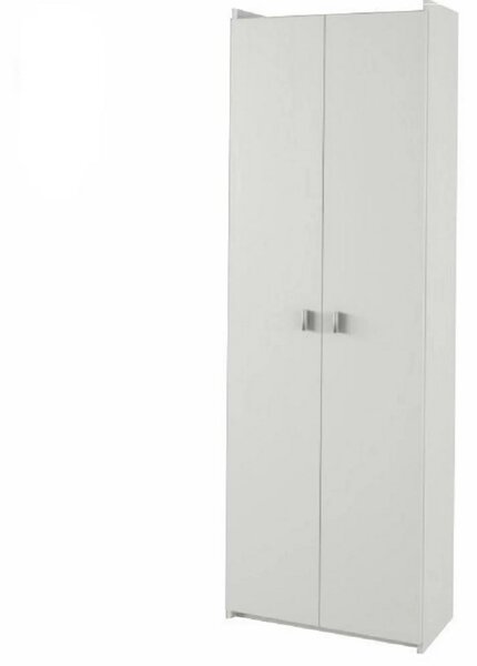 Dulap NATALI TYP 2, alb, PAL melaminat, cu 2 usi, 64x32x190 cm