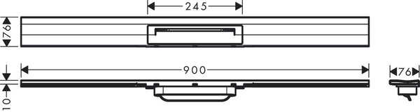 Hansgrohe Raindance element exterior rigolă 90 cm negru 56052670