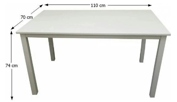 Masa ASTRO NEW, alb, 110x70x74 cm