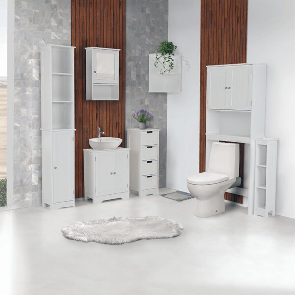 Dulap ATENE TYPUL 1, alb, cu o usa, 30x24x172 cm