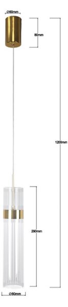 Light Prestige Ambiente lampă suspendată 1x6 W auriu LP15101PGD