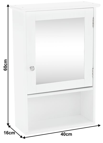 Dulap ATENE TYPUL 2, alb, cu o usa, 40x24x60 cm