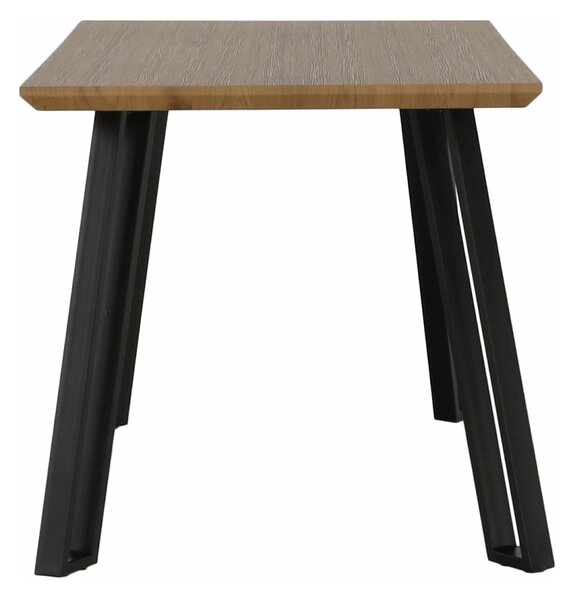 Masa PEDAL, stejar/negru, 140x80x76 cm