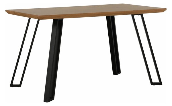 Masa PEDAL, stejar/negru, 140x80x76 cm