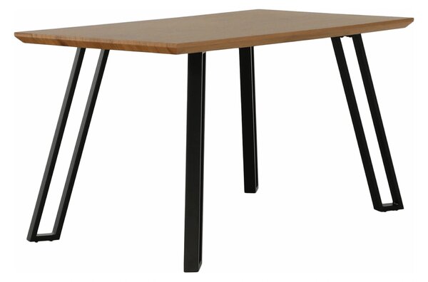 Masa PEDAL, stejar/negru, 140x80x76 cm