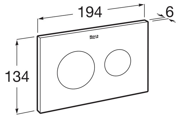 Roca PS buton de spălare pentru WC crom lucios A890223301