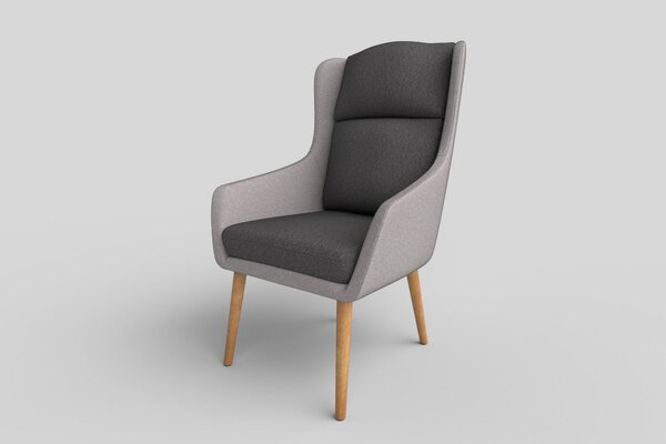 Scaun design scandinav Purio, gri, 67x75x103 cm