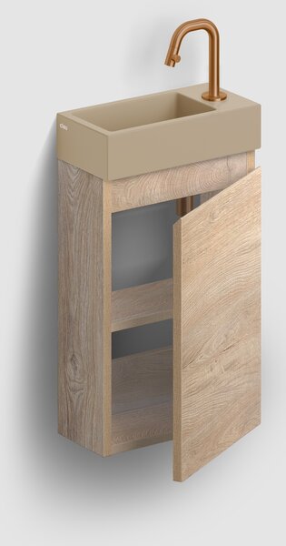 Clou Flush lavoar 36x18 cm dreptunghiular clasică-de blat maro/bej mat CL/03.34030