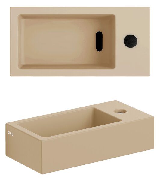 Clou Flush lavoar 36x18 cm dreptunghiular clasică-de blat maro/bej mat CL/03.34030