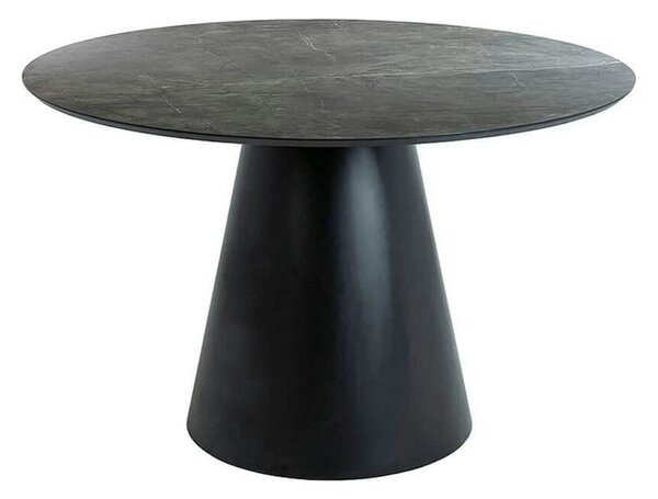 Masa ANGEL, gri inchis/negru, 120x120x76 cm