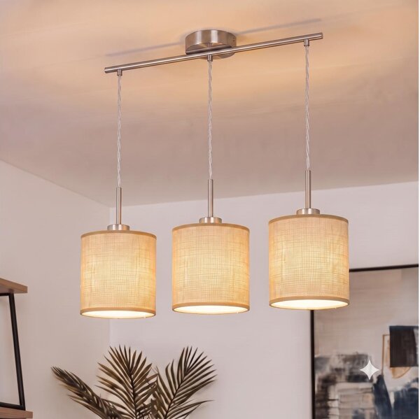 Brilagi - Lustru LED suspendat pe cablu NUBILA 3xE27/60W/230V maro deschis