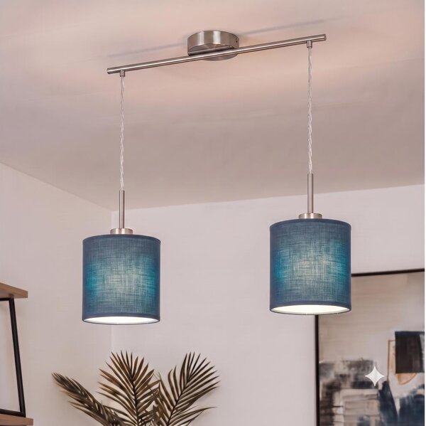 Brilagi - Lustru LED suspendat pe cablu NUBILA 2xE27/60W/230V bleumarin