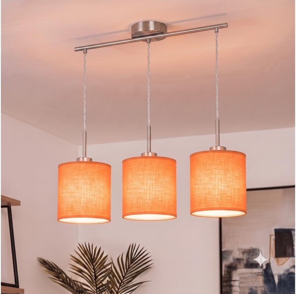 Brilagi - Lustră LED pe cablu NUBILA 3xE27/60W/230V portocalie