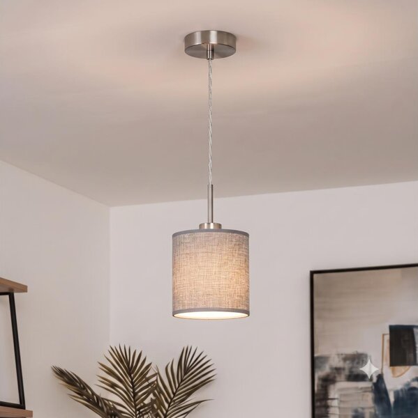 Brilagi - Pendul LED pe cablu NUBILA 1xE27/60W/230V, diam. 14 cm, gri