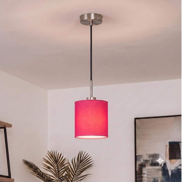 Brilagi - Lustră LED pe cablu NUBILA 1xE27/60W/230V diam. 14 cm negru/roz