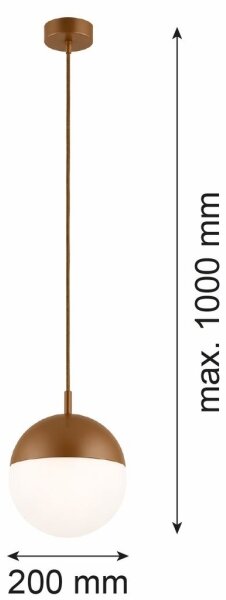 Argon 8998 - Lampă suspendată de exterior LIV, 1x E27 / 15W / 230V, IP44, maro