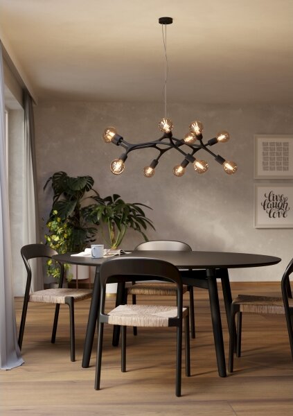 Eglo 98347 - Lustră pe cablu BOCADELLA 12xE27/60W/230V