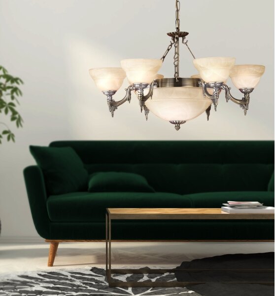 EGLO 85858 - Lustra cu lant MARBELLA 9xE14/60W