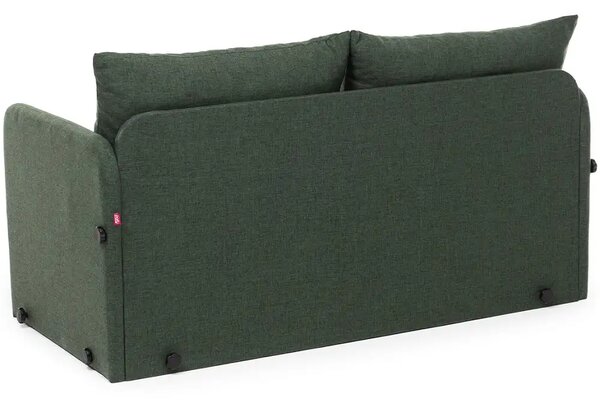 Canapea extensibila 2 locuri moderna, 200x148 cm – stofa verde – Saga