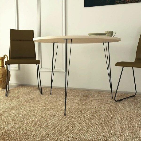 Masa SANDALF, stejar/negru, PAL melaminat/metal, 90x90x75 cm
