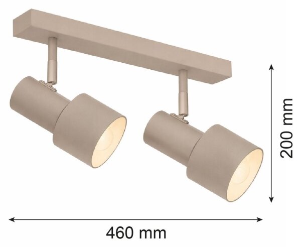 Argon 7294 - Lampă spot DOR 2xE27/15W/230V bej
