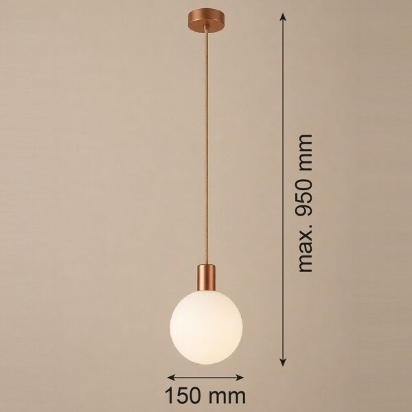 Argon 9006 - Lustru exterior suspendat pe cablu ORE 1xG9/6W/230V, finisaj cupru