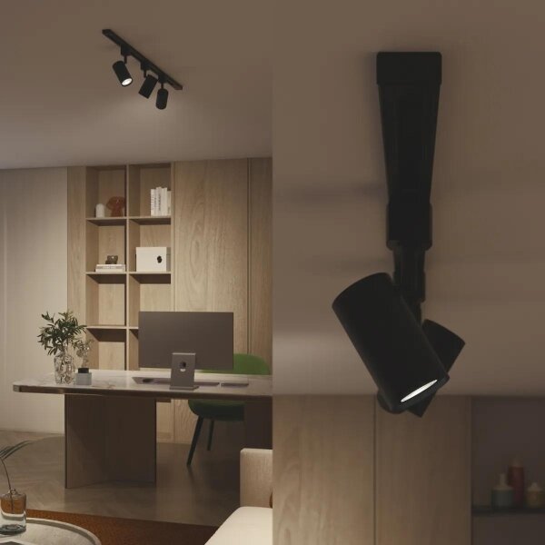 Philips - Spot LED dimabil pe șină, sistem EASYLINK 3xGU10/6,2W/230V 1m, negru
