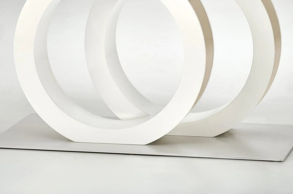 Masa alba dining GALARDO, extensibila, 160/200x90x77 cm
