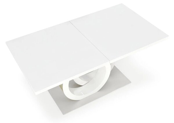 Masa alba dining GALARDO, extensibila, 160/200x90x77 cm