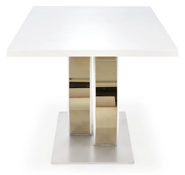 Masa alba dining GALARDO, extensibila, 160/200x90x77 cm