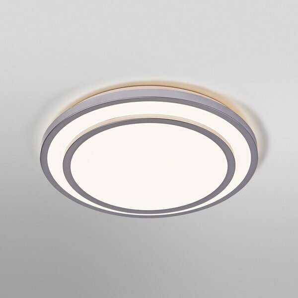OSRAM Plafonieră LED ORBIS BERLIN, argintiu, Ø 39 cm metal, Metalic, Camera de zi / sufragerie, Metal, Modern