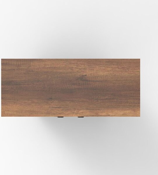 Dulap MN06-BA, nuc/gri, PAL melaminat/metal, cu 8 usi, 96x40x179 cm