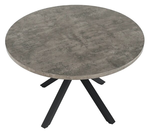 Masa MEDOR, gri carbon/negru, 120x120x76 cm