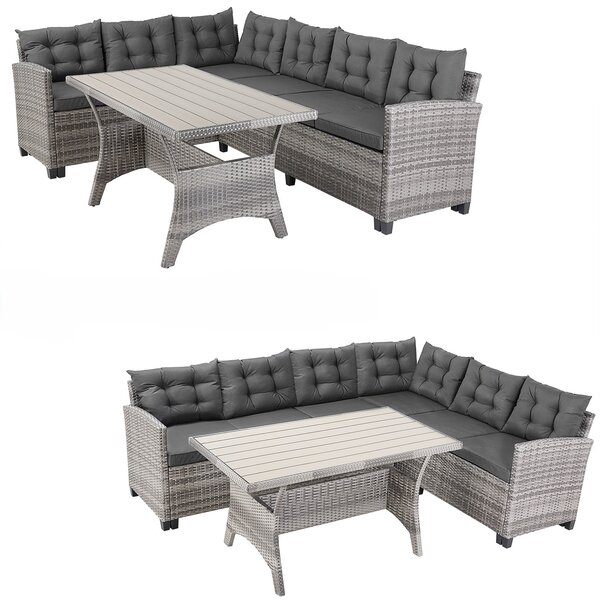 Deuba Set ratan Sedan - gri + perne antracit