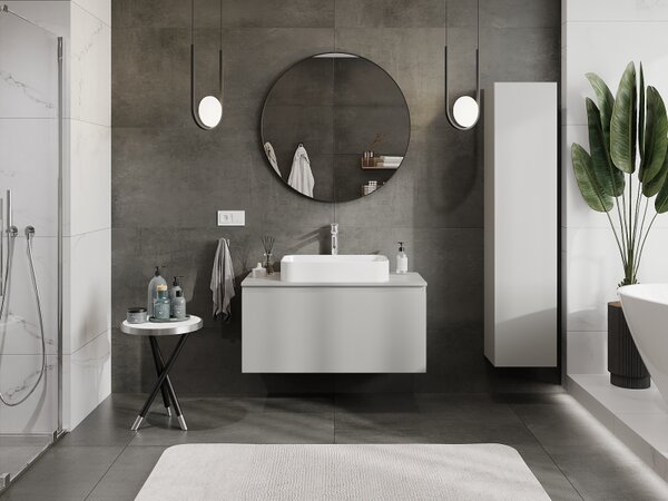 Mexen Orio, mobilier baie 100 cm, 1 sertar, gri mat, 91A10-10047-1-BF62
