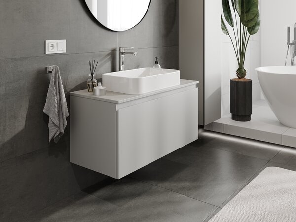 Mexen Orio, mobilier baie 100 cm, 1 sertar, gri mat, 91A10-10047-1-BF62
