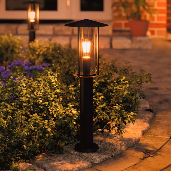 Paulmann Bornă luminoasă LED Classic cu lumină aurie, Negru, Metal