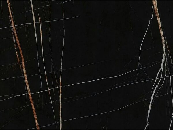Masa cu blat de sticla/ceramica DIUNA CERAMIC, negru, 160/240x90x76 cm