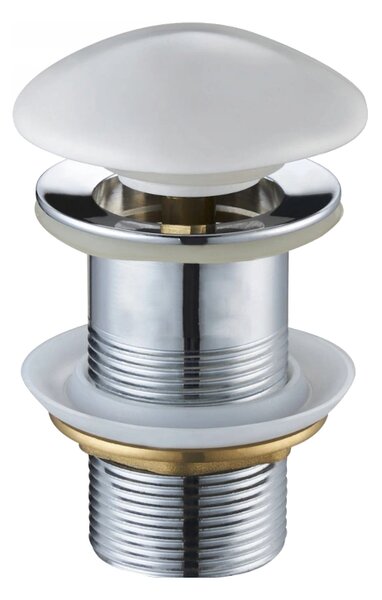Dop de scurgere pentru chiuveta Mexen care se poate inchide ClickClack, fara preaplin, ceramica alba, 79910-25