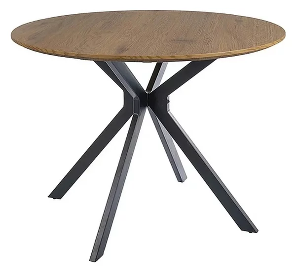 Masa ASTER, stejar/negru, 100x100x76 cm