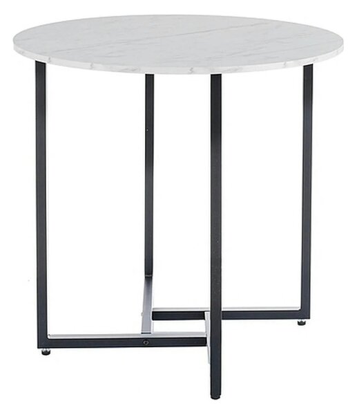 Masa ALTO II, alb/negru, PAL laminat/metal, 80x80x76 cm