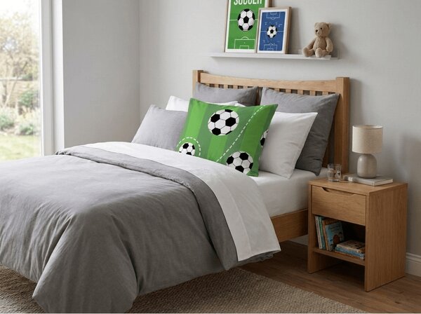 Fata de perna din policoton FOOTBALL TIME POLY 50x70 cm, verde